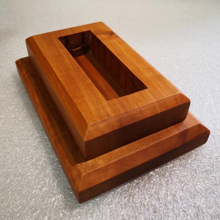 令牌底座定制手工枣木用摆件印章底托木雕老料