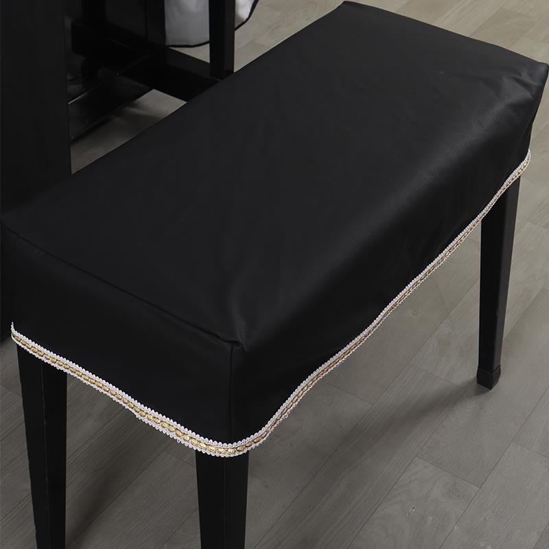 北欧简约钢琴凳罩套免洗单人双人凳罩真皮革防水晒防猫抓定制凳罩