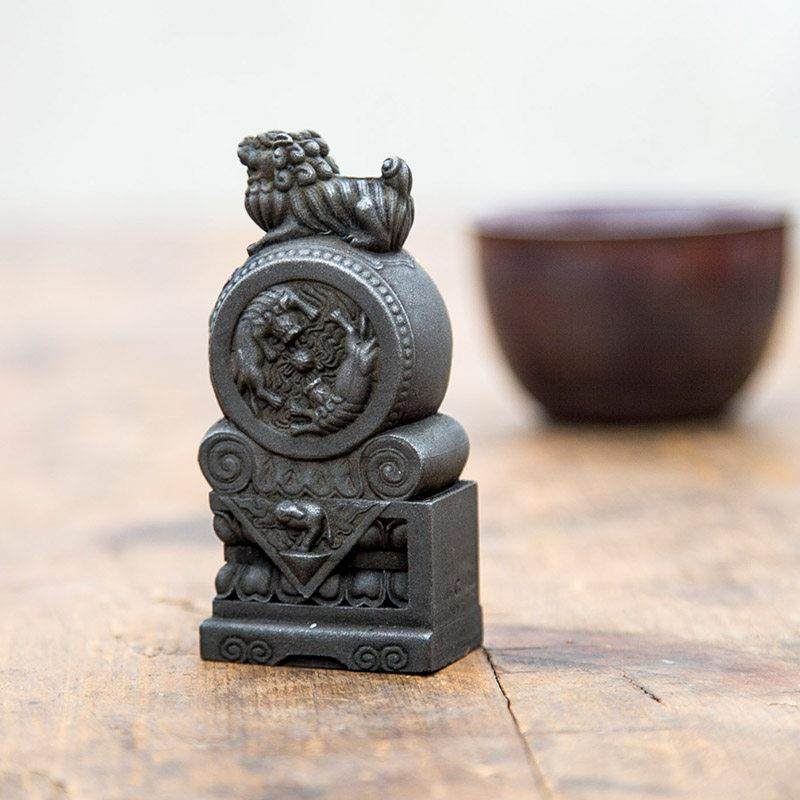 新中式仿古国风仿铸铁抱鼓石门墩桌面小摆件家居饰品茶桌茶宠茶具,家居饰品,装饰摆件,淘宝优惠券,粉丝福利购,淘宝优惠卷