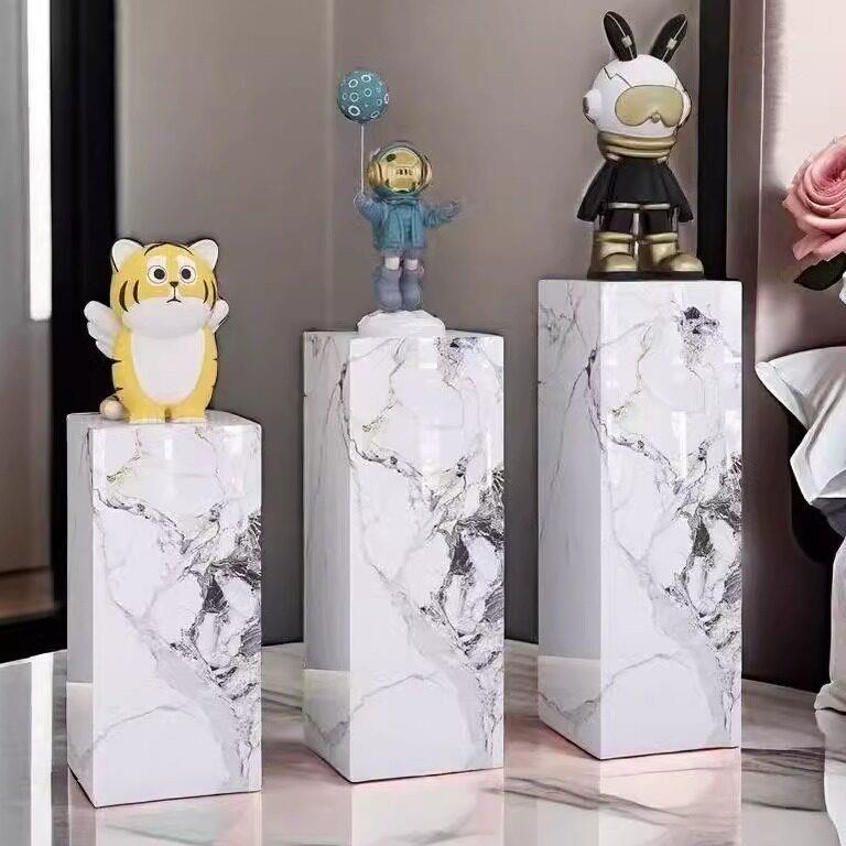 岩板底座落地摆件轻奢高档客厅大理石底座展厅增高台玄关展台