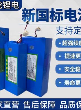 电动车锂电池48v12安36v15A24v20an内置款折叠代驾车支持尺寸定制
