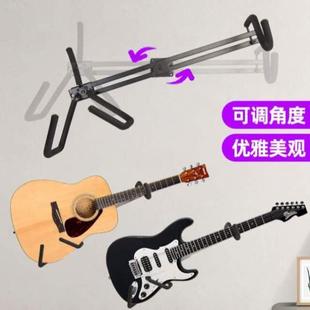 壁挂挂架吉他银鱼墙壁挂墙斜挂琴行吊架墙上支架贝斯架子展示挂钩
