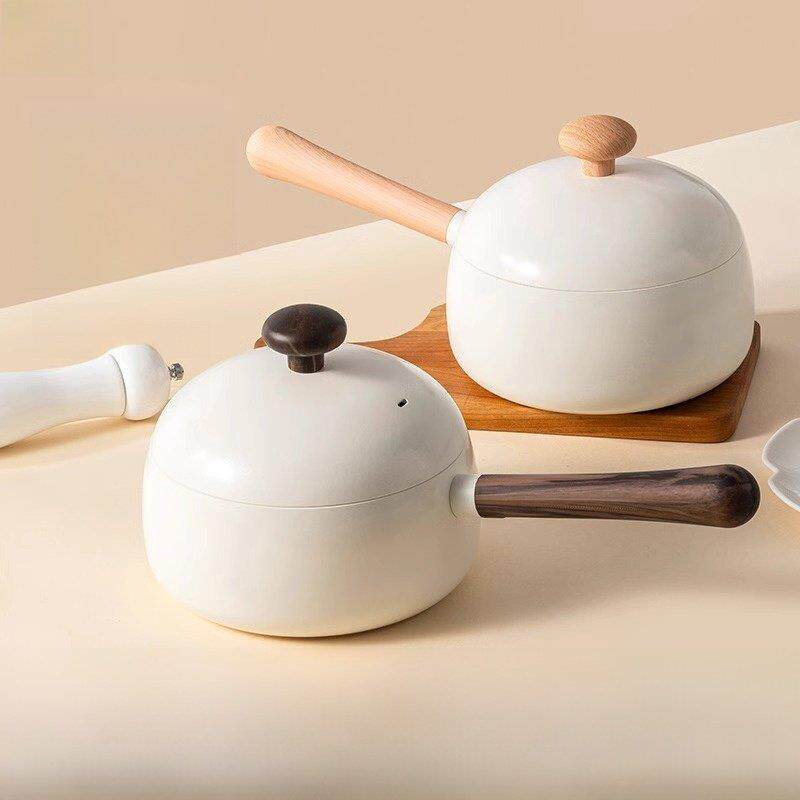 德国陶瓷小奶锅婴儿辅食锅平底不粘锅婴儿煎蒸汤锅煮面方便面锅