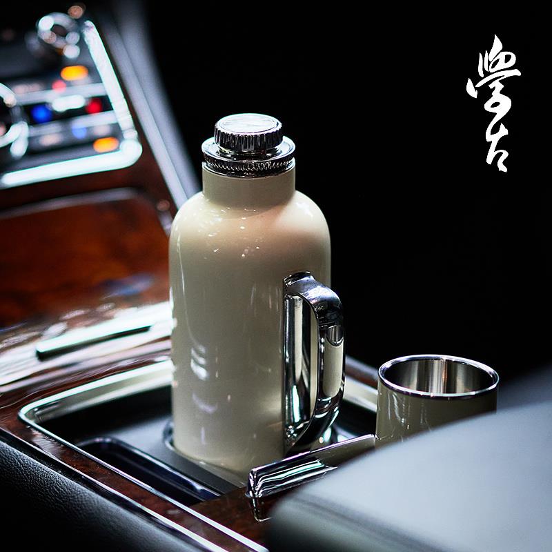 学古一原得物传家壶mini保温壶595ml机械焖茶壶温度计便携茶具