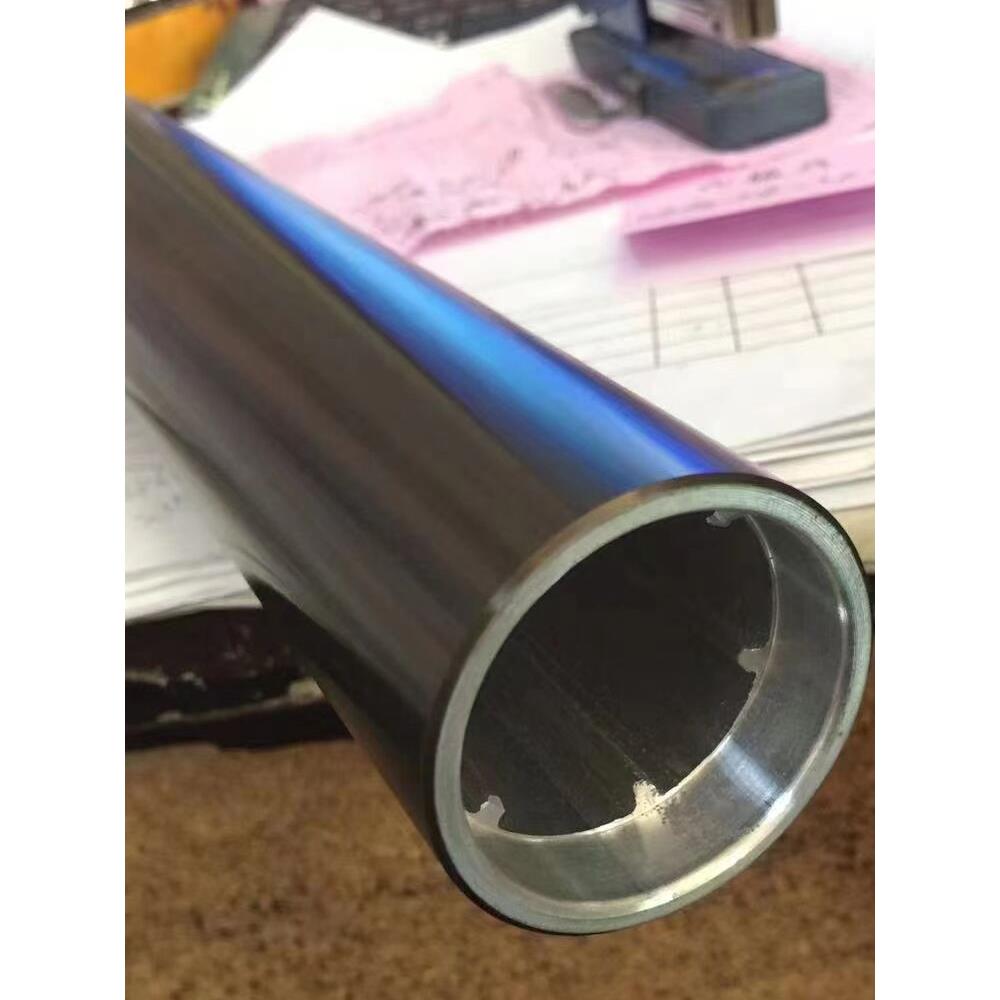 定做茶色氧化铝合金辊筒硬质氧化网纹辊压花辊展平辊 铝导辊 铝辊