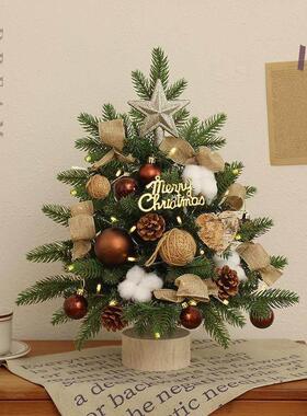 小圣诞树桌面迷你摆件christmas tree圣诞装饰品PE发光树60/4厂家