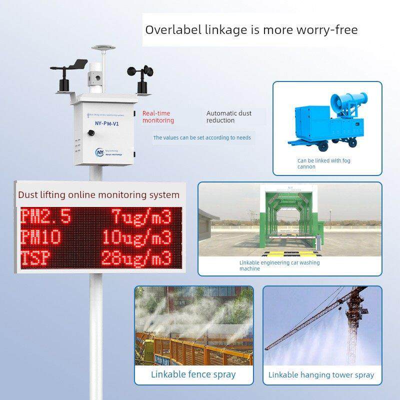 扬尘监测系统工地扬尘在线检测PM2.5pm10工业环境噪声检测仪