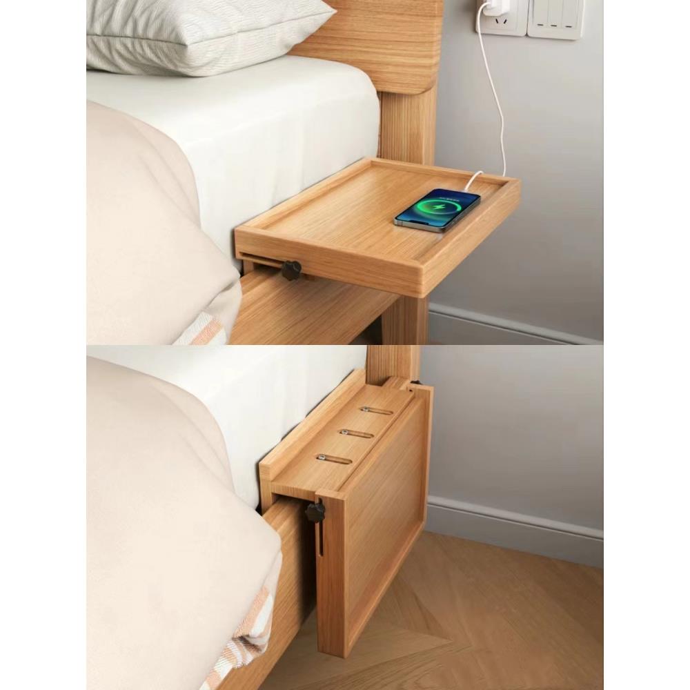 简易墙面壁挂可折叠式床头柜平替床边桌上铺置物架搁板放水杯神器