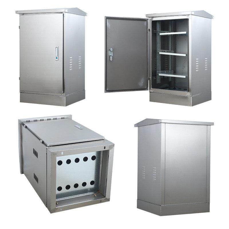 304户外防雨不锈钢网络机柜落地交换机柜室外防水弱电监控设备箱