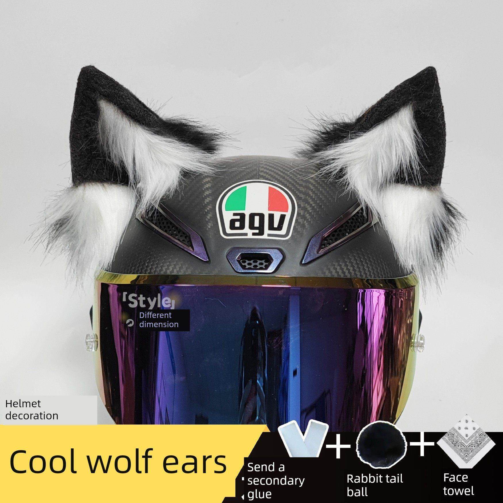 尖版狼耳重工业动物耳头盔装饰狐狸电动汽车摩托车可拆卸配件全头,摩托车/装备/配件,头盔饰配,淘宝优惠券,粉丝福利购,淘宝优惠卷