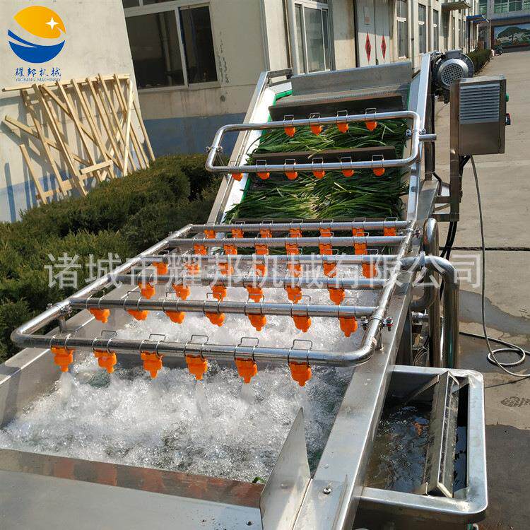 东 全自动洗葱机循环水 洗清配高压喷PLM淋 定制韭菜山茭白清洗设