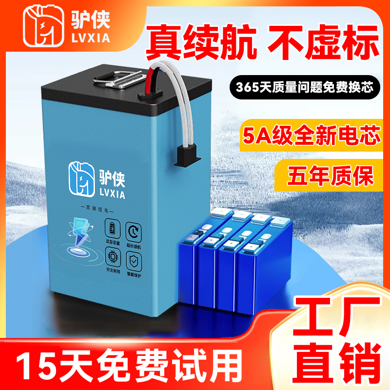 驴侠宁德电动车锂电池大容量二三轮车72v60v48v三元磷酸铁锂电瓶