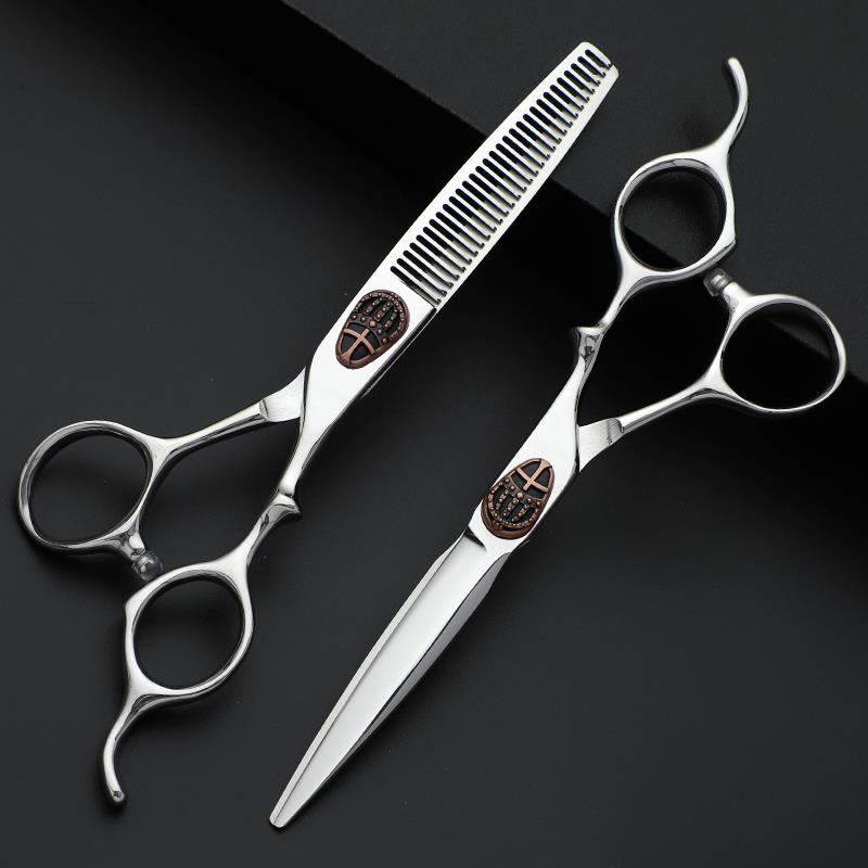 火匠银刃发型师鱼骨剪刀美发剪发廊专用理发剪刀无痕牙剪打薄鹿角