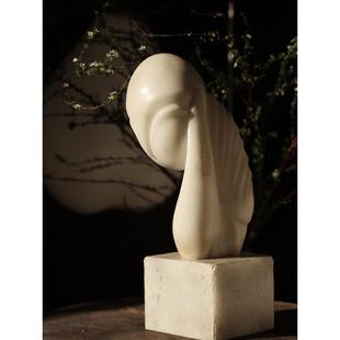 覆刻版《波嘉尼小姐》人像雕塑小女孩头像彷真玉石轻奢摆件客厅