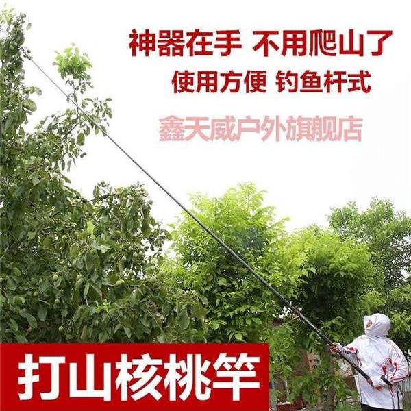 打山核桃杆板栗松塔槟榔碳素伸缩一体式竿轻巧多用杆打枣杆专用厂