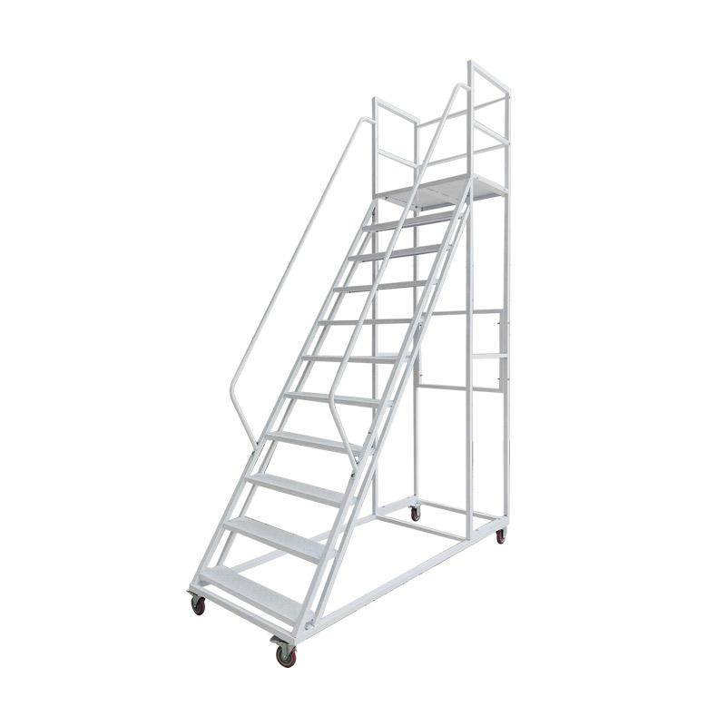仓库登高车超市货架理货上货平台梯子可移动式踏步梯注塑机上料梯