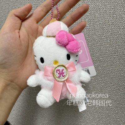 【现货】韩国hellokitty爱心挂件 可爱粉色抱蛋糕kitty包挂钥匙扣