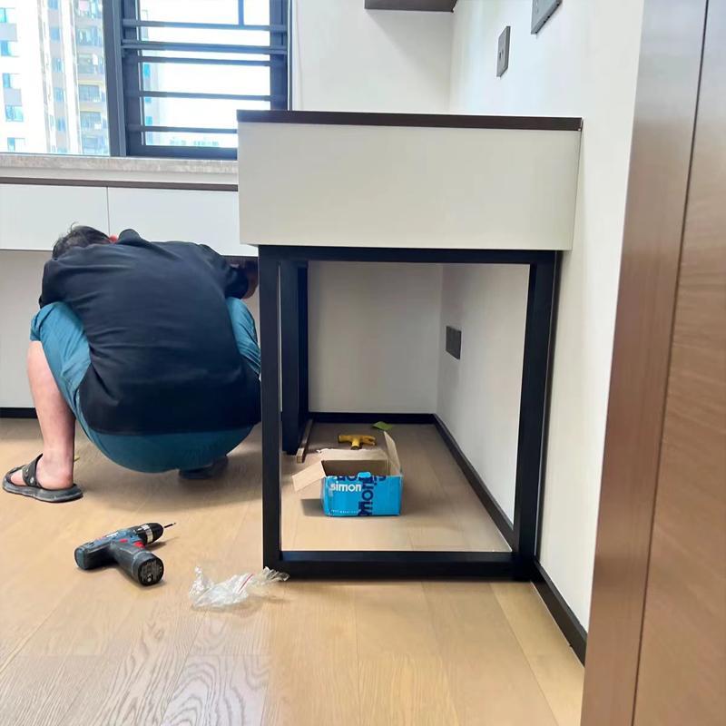 定制铁艺桌腿支架岩板办公桌子腿底座餐桌脚金属茶几桌架书桌脚架