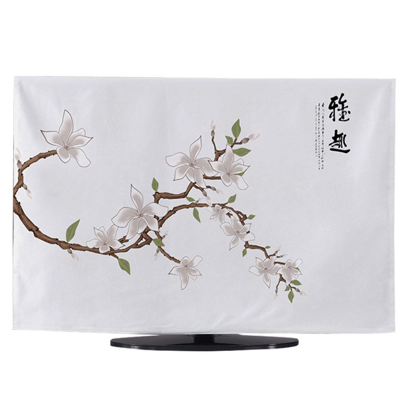 新中式电视机防尘罩家用液晶曲面屏壁挂式电视罩55英寸盖巾保护罩