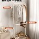 衣架落地卧室奶油风挂衣架家用铁艺简易晾衣架室内客厅移动衣帽架