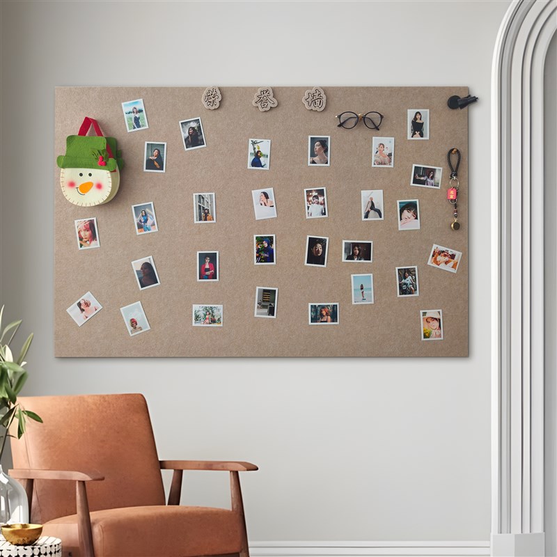 网红毛毡板墙贴照片墙免打孔留言板软木板挂墙展示板墙面装饰自粘