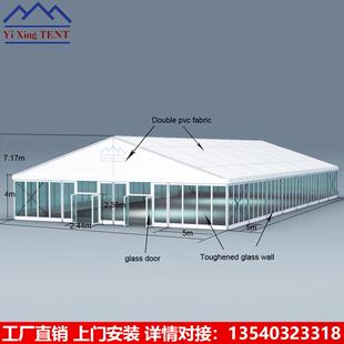 人字顶篷房厂家户外活动婚庆帐篷玻璃幕墙篷房阳光房大棚安装快速