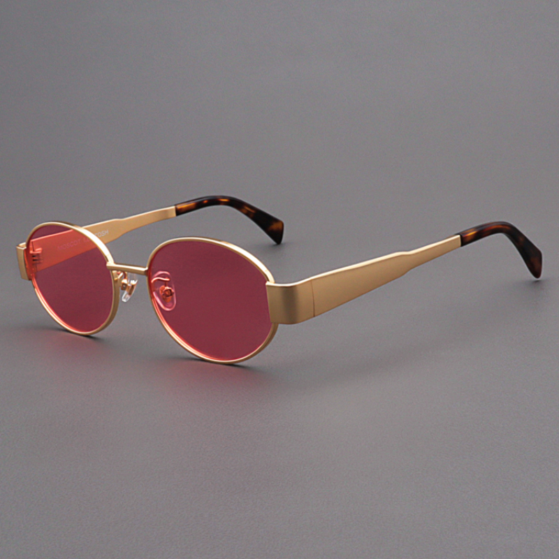 MOSCOTLEMTOSH复古金属粉色墨镜