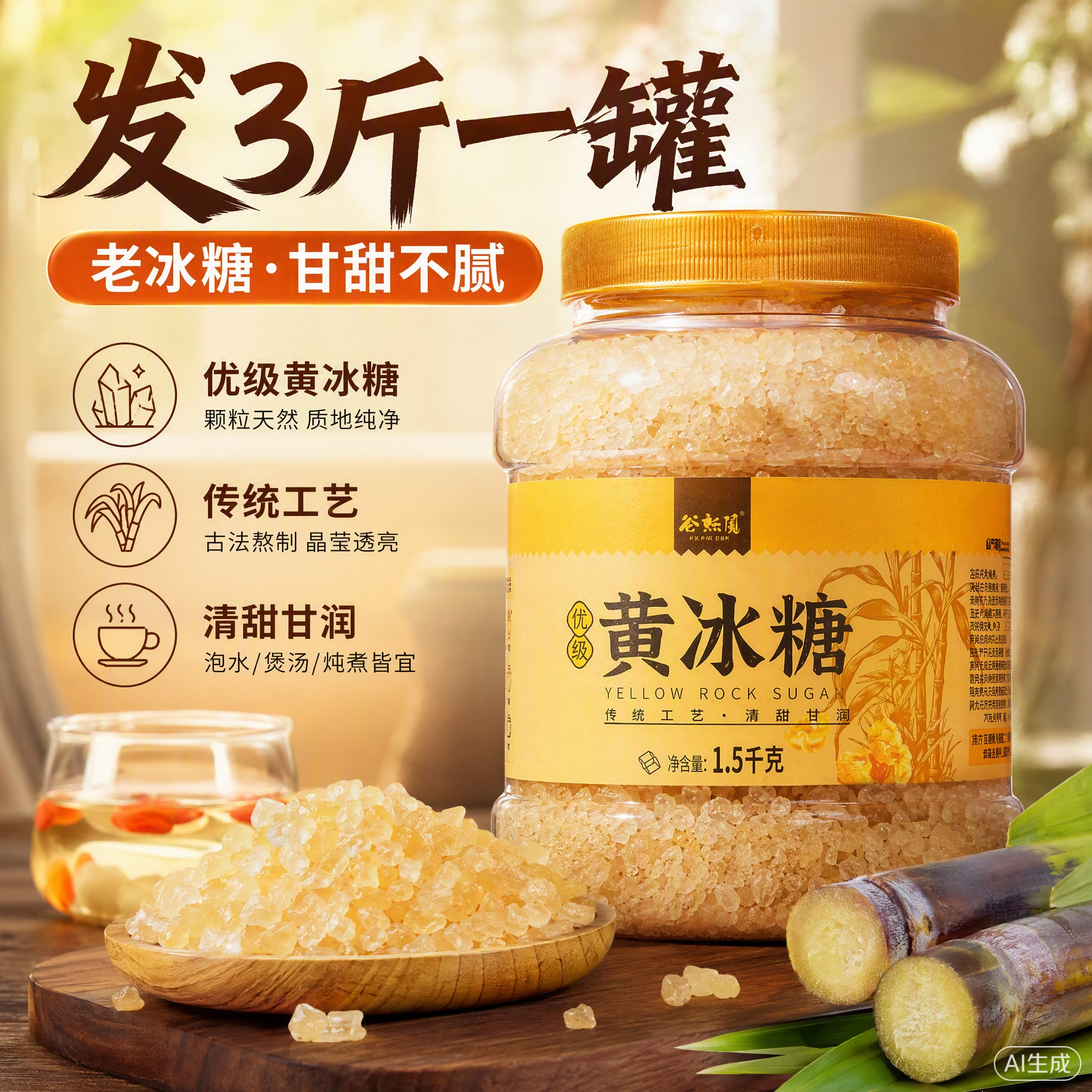 云南黄冰糖小粒老糖独立包装正宗