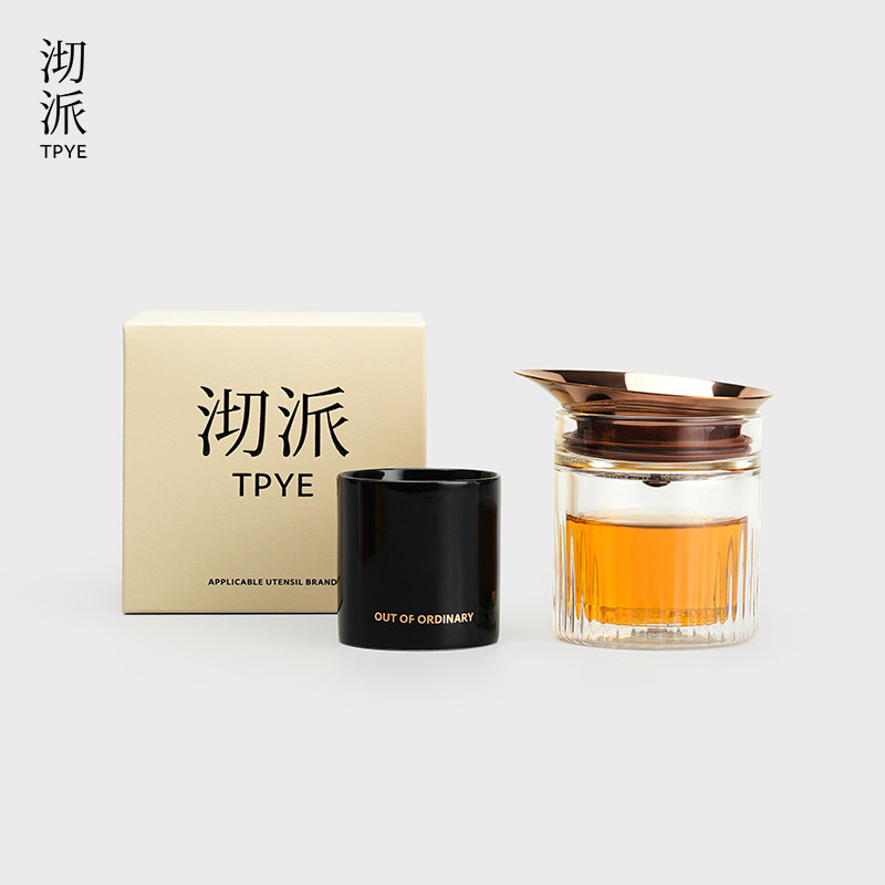 沏派观彻飞行壶一人一壶高硼硅玻璃透明过滤家用下午茶花茶壶