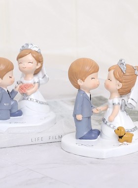 婚礼摆件新婚房间装饰品情侣闺蜜结婚礼物创意家居卧室小摆设礼品