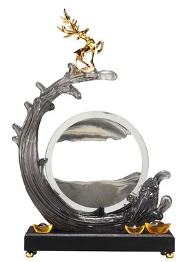 风生水起流沙画摆件家居电视柜酒柜办公室装饰品开业乔迁礼品