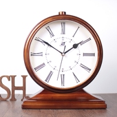 床头座钟台钟客厅复古摆放轻奢台式 钟表摆钟桌面家用坐钟时钟摆件