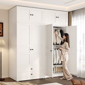 金属三门大衣橱小户型 2025新款 帅仕钢制衣柜家用卧室简易组装 欧式