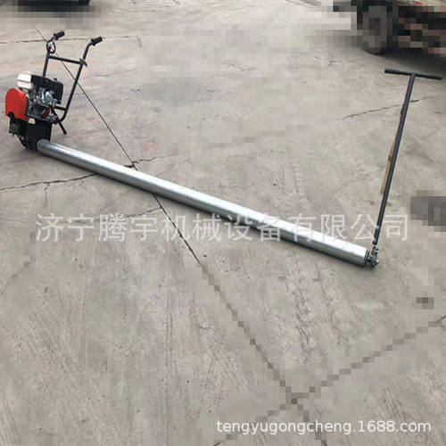 单滚轴汽油摊铺机价格  混凝土单轴滚平机视频