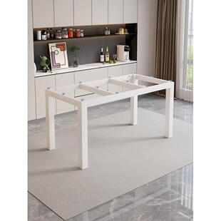 简约直脚岩板餐桌腿支架大理石瓷砖木质桌面底座现代铁艺定制桌脚