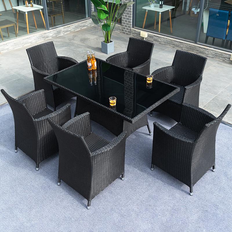 户外桌椅庭院室外露天露台花园休闲腾椅组合院子藤编藤椅防水防晒