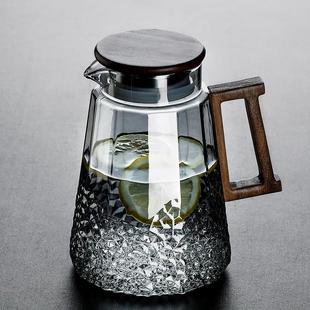 高硼硅杯子耐高温凉白开水泡茶壶 玻璃冷水壶大容量家用凉水杯套装