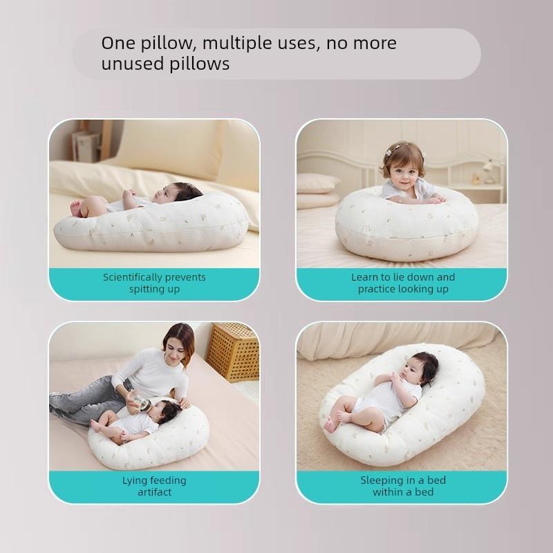 小白豚斜坡枕婴儿防吐奶枕头哺乳枕斜坡床中床新生儿拍嗝斜坡垫