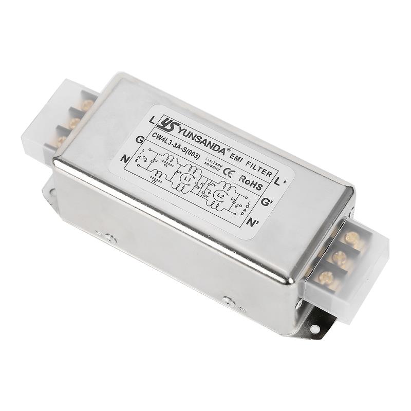 YUNSANDA单相交流220V电源滤波器CW4L3-30A-S(003)三节伺服增强型