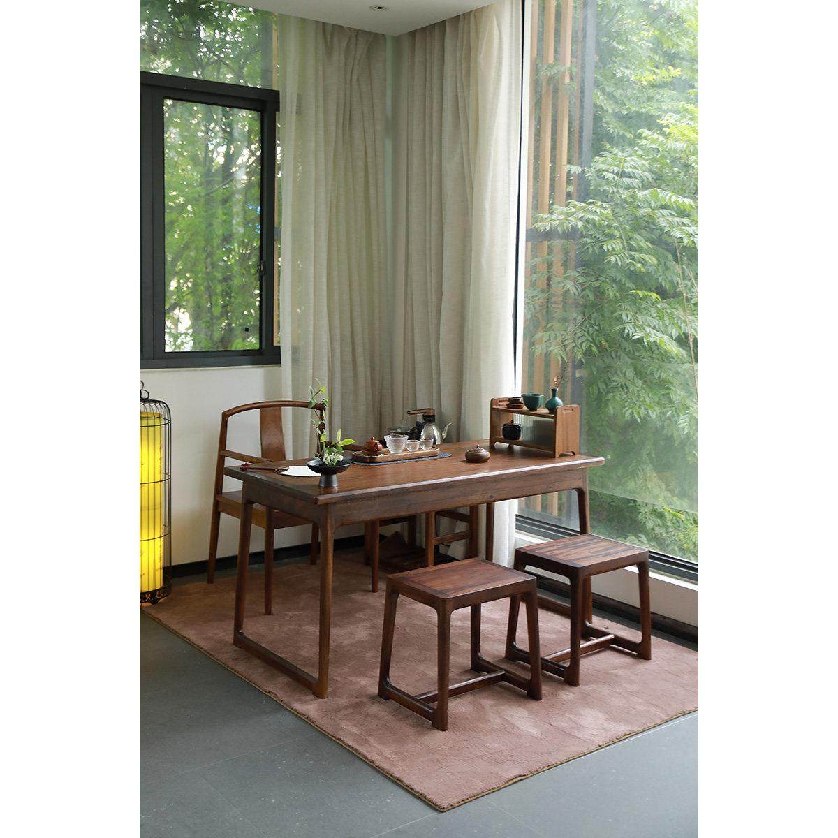 小户型阳台小茶桌 胡桃木实木茶台 家用新中式 组合茶几套装 素问,住宅家具,家用茶台/茶桌,淘宝优惠券,粉丝福利购,淘宝优惠卷