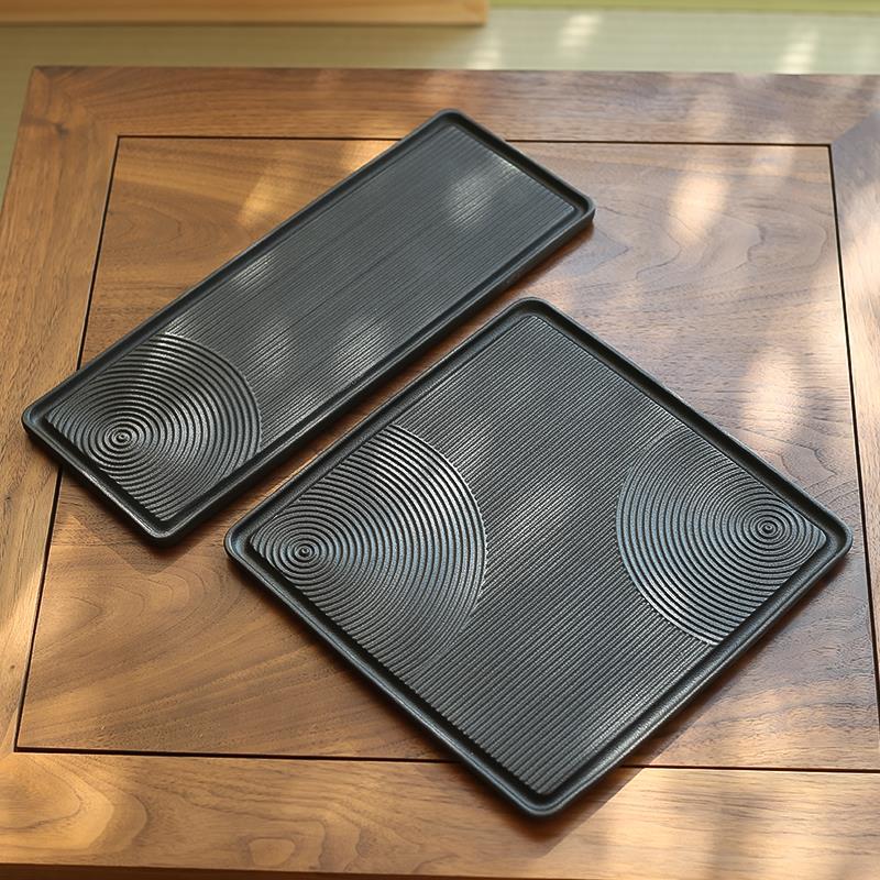 半壶清欢丨日式枯山水陶瓷茶盘壶承小号茶台 蓄水简约家用干泡台