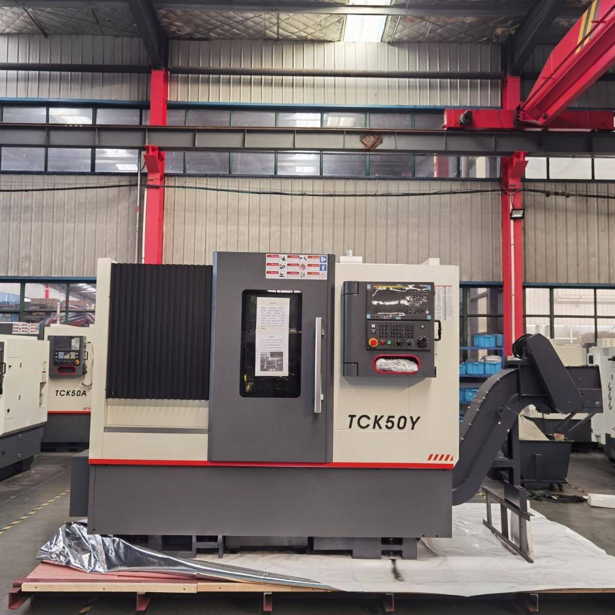 斜床身线轨数控车床TCK50M车削中心数控车精度高效闭环高精度加工