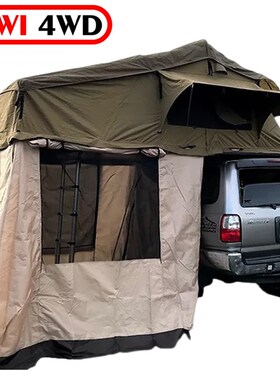 厂家caar roof top tent 户外露营长款车载软顶布房子速开车顶帐