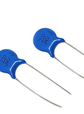 高压瓷介瓷片电容3KV220K 0.02x2NF 22PF 片径6mm 3000V 10%