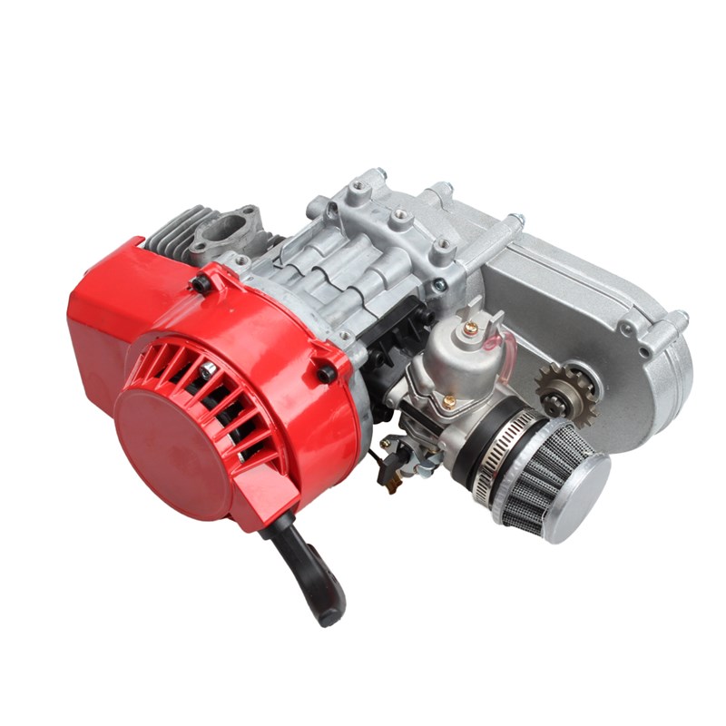 迷你摩托车配件 2冲程改y良版49CC单缸风冷发动机新款