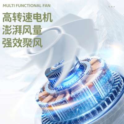 新款跨境空气循环小风扇多档速静音大风力便携桌面客厅宿舍风扇