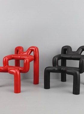 中式极简异形沙发椅艺术品树脂摆件样板间家居客厅电视柜桌面装饰