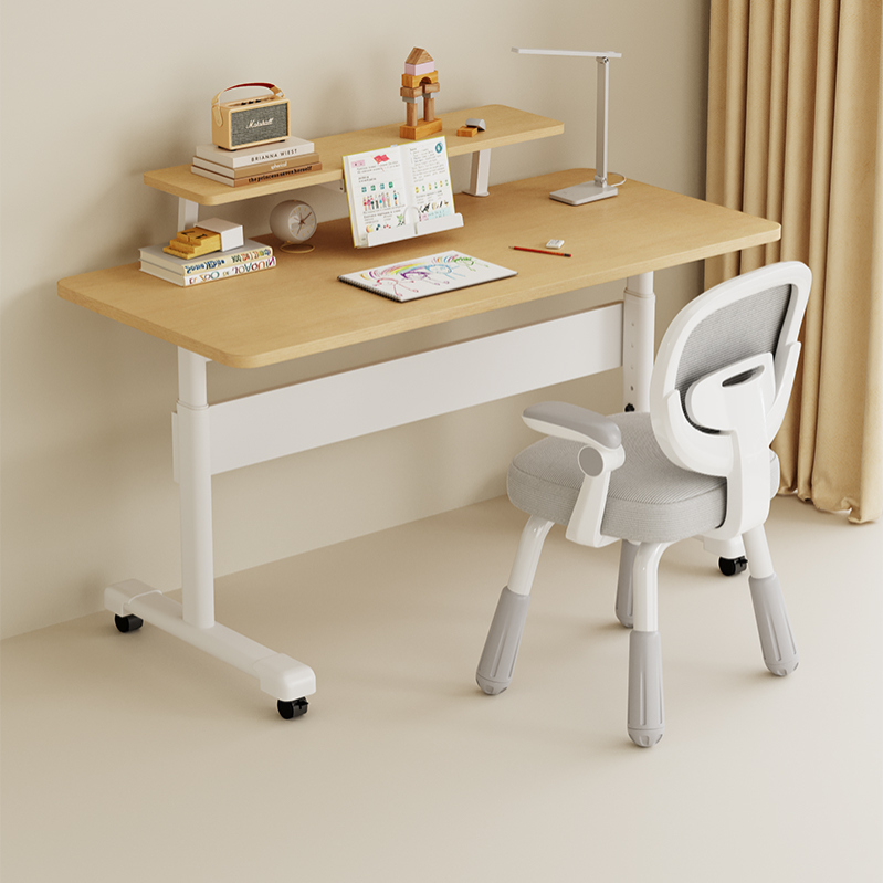 儿童学习桌新款家用升降实木书桌