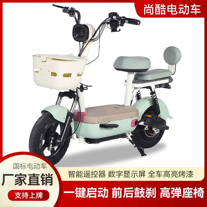 尚酷电动车 新款电动车新国标可上牌电动自行 车日常通勤电动车