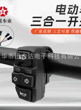五星三合一转向大灯显示开关IPX4级防水原装电动车配件DK336/2